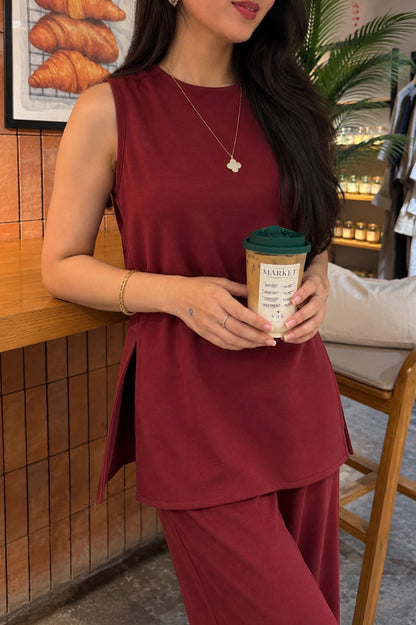 It Girl Burgundy Set